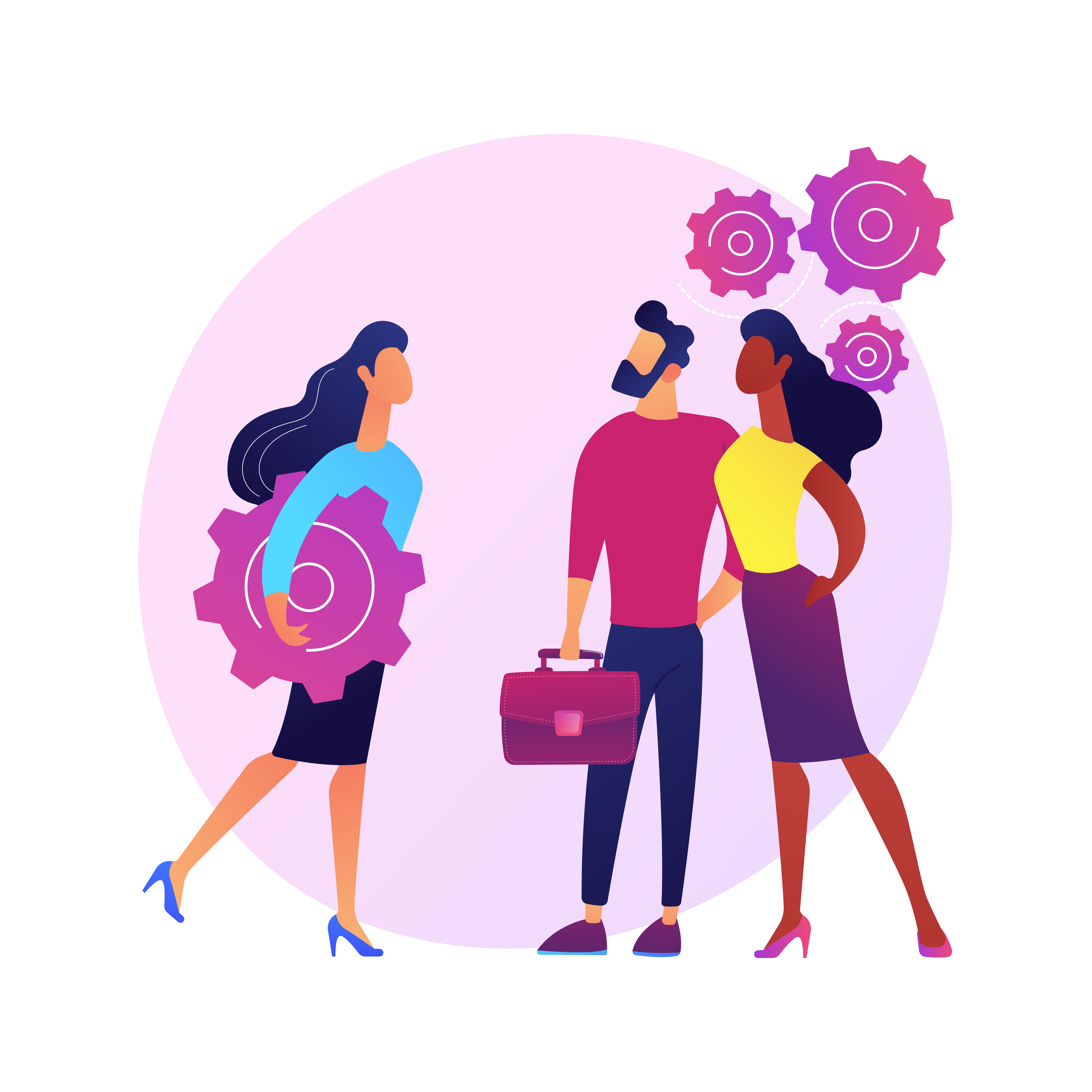 Human resources management vector concept metaphor mes valeurs mes engagements